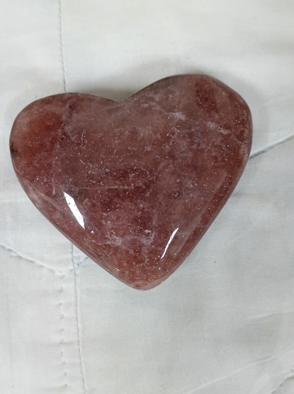 Red Quartz Heart